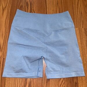Alphalete Amplify Seamless Shorts Washed Denim Blue size Medium
